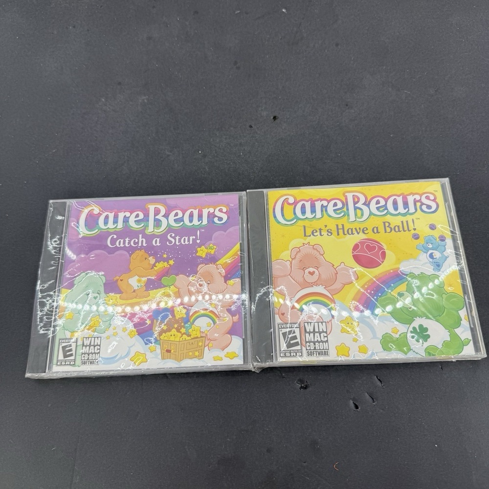 Care Bears PC CD-ROM Game Lot Catch a Star & Let's Have a Ball NEW Sealed THQ